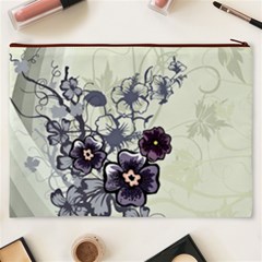 Purple Flower Art Cosmetic Bag (XXXL) from ArtsNow.com Back