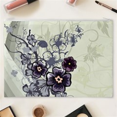 Purple Flower Art Cosmetic Bag (XXXL) from ArtsNow.com Back