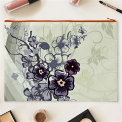 Purple Flower Art Cosmetic Bag (XXXL) from ArtsNow.com Back