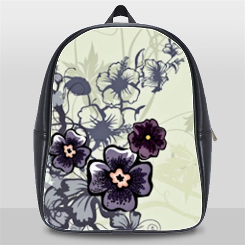 Purple Flower Art School Bag (XL) from ArtsNow.com Front