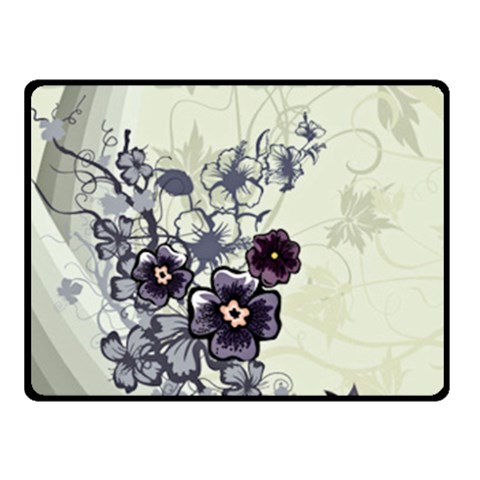 Purple Flower Art Double Sided Fleece Blanket (Small) from ArtsNow.com 45 x34  Blanket Back