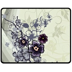 Purple Flower Art Double Sided Fleece Blanket (Medium) from ArtsNow.com 58.8 x47.4  Blanket Front