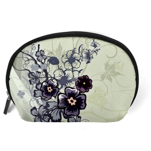 Purple Flower Art Accessory Pouch (Large) from ArtsNow.com Back