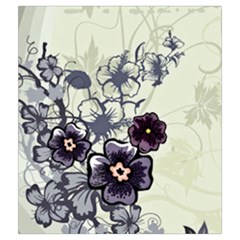 Purple Flower Art Drawstring Pouch (Medium) from ArtsNow.com Front