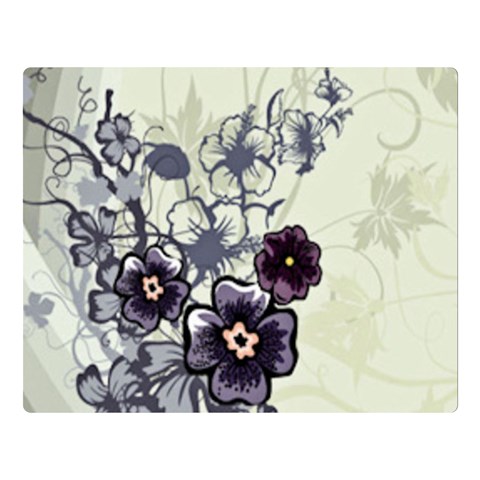 Purple Flower Art Double Sided Flano Blanket (Large) from ArtsNow.com Blanket Back