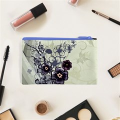 Purple Flower Art Cosmetic Bag (XS) from ArtsNow.com Back