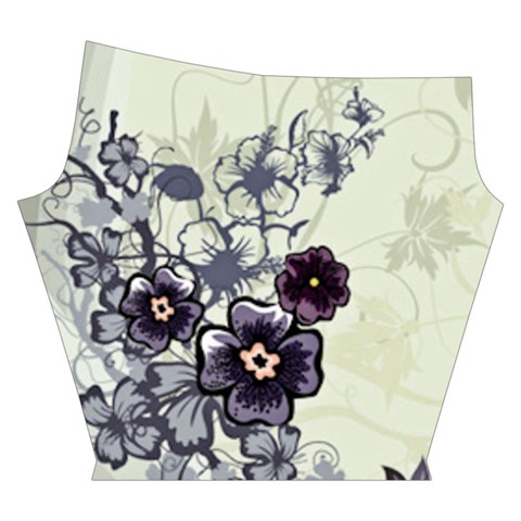 Purple Flower Art Yoga Cropped Leggings from ArtsNow.com Right