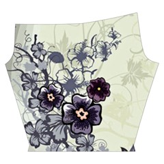 Purple Flower Art Yoga Cropped Leggings from ArtsNow.com Left