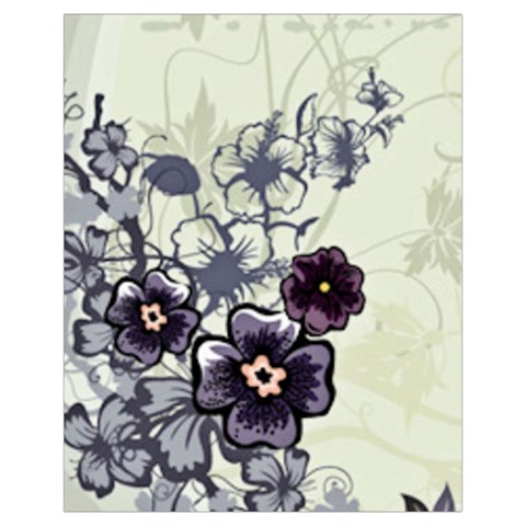 Purple Flower Art Drawstring Pouch (XL) from ArtsNow.com Front