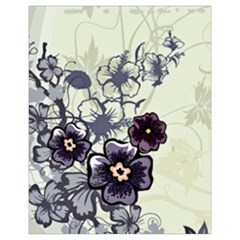 Purple Flower Art Drawstring Pouch (XL) from ArtsNow.com Front