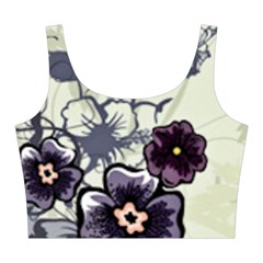 Purple Flower Art Midi Sleeveless Dress from ArtsNow.com Top Front