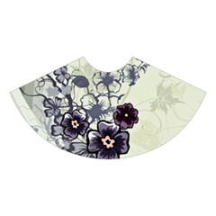 Purple Flower Art Midi Sleeveless Dress from ArtsNow.com Skirt Front