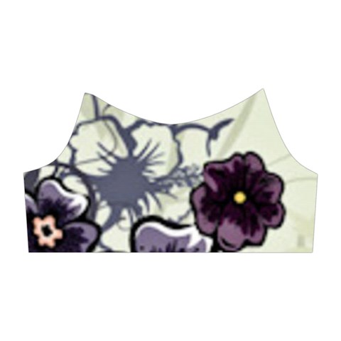 Purple Flower Art Shoulder Cutout Velvet One Piece from ArtsNow.com Left Sleeve