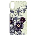 Purple Flower Art iPhone X/XS Black UV Print Case