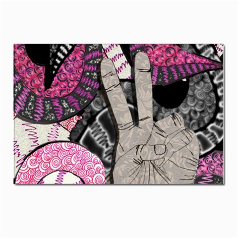 Peace Hand Art Postcard 4 x 6  (Pkg of 10) from ArtsNow.com Front