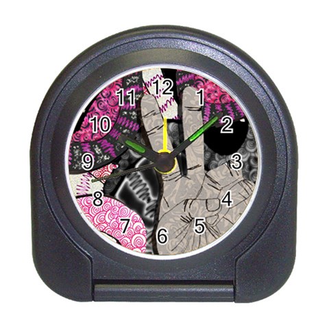 Peace Hand Art Travel Alarm Clock from ArtsNow.com Front