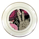 Peace Hand Art Porcelain Plate