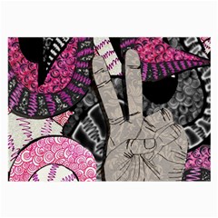 Peace Hand Art Large Glasses Cloth (2 Sides) from ArtsNow.com Back