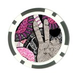 Peace Hand Art Poker Chip Card Guard (10 pack)