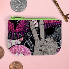 Peace Hand Art Mini Coin Purse from ArtsNow.com Front