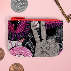 Peace Hand Art Mini Coin Purse from ArtsNow.com Front