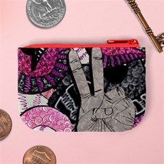 Peace Hand Art Mini Coin Purse from ArtsNow.com Back