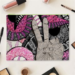 Peace Hand Art Cosmetic Bag (XL) from ArtsNow.com Front