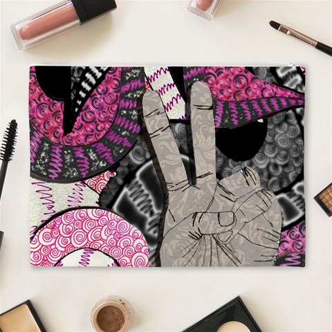 Peace Hand Art Cosmetic Bag (XL) from ArtsNow.com Back