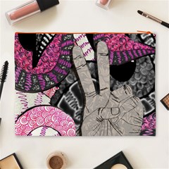 Peace Hand Art Cosmetic Bag (XL) from ArtsNow.com Back