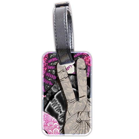 Peace Hand Art Luggage Tag (two sides) from ArtsNow.com Back