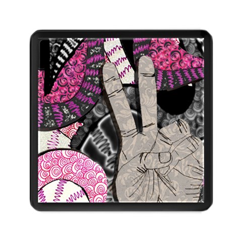 Peace Hand Art Memory Card Reader (Square) from ArtsNow.com Front