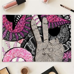 Peace Hand Art Cosmetic Bag (XXL) from ArtsNow.com Back