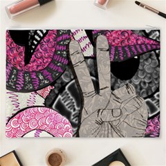 Peace Hand Art Cosmetic Bag (XXXL) from ArtsNow.com Back