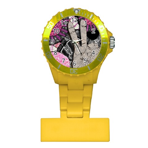 Peace Hand Art Plastic Nurses Watch from ArtsNow.com Front