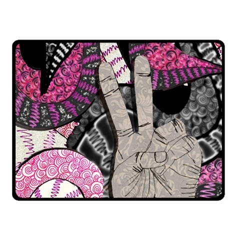 Peace Hand Art Double Sided Fleece Blanket (Small) from ArtsNow.com 45 x34  Blanket Back