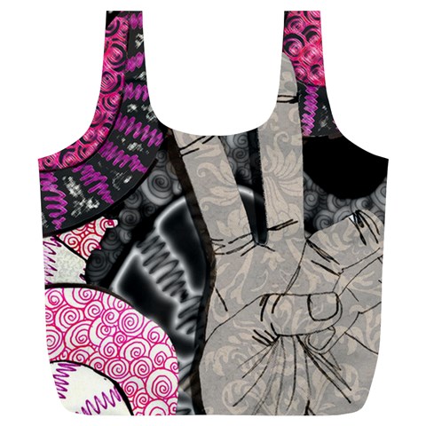 Peace Hand Art Full Print Recycle Bag (XL) from ArtsNow.com Front