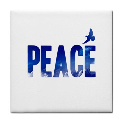 Peace Bird Tile Coaster from ArtsNow.com Front