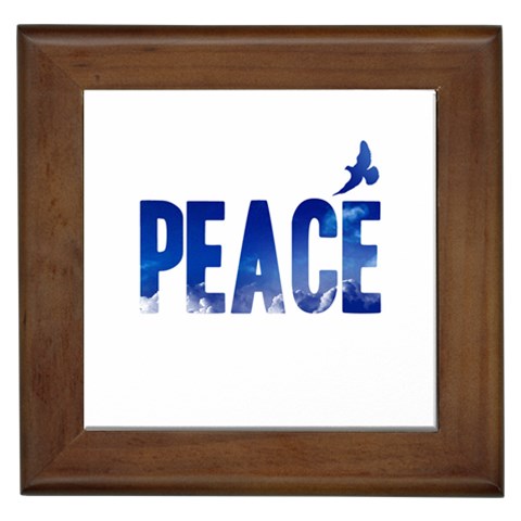 Peace Bird Framed Tile from ArtsNow.com Front