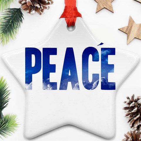 Peace Bird Ornament (Star) from ArtsNow.com Front