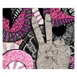 Peace Hand Art Double Sided Flano Blanket (Small)