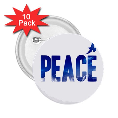 Peace Bird 2.25  Button (10 pack) from ArtsNow.com Front