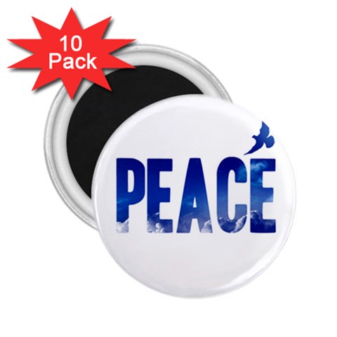 Peace Bird 2.25  Magnet (10 pack) from ArtsNow.com Front