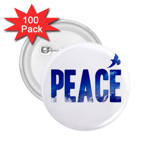 Peace Bird 2.25  Button (100 pack) from ArtsNow.com Front