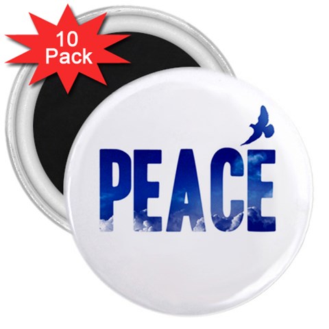 Peace Bird 3  Magnet (10 pack) from ArtsNow.com Front