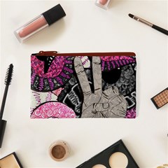 Peace Hand Art Cosmetic Bag (XS) from ArtsNow.com Front