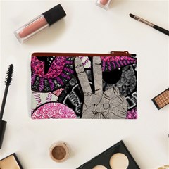 Peace Hand Art Cosmetic Bag (XS) from ArtsNow.com Back