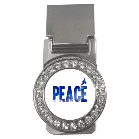 Peace Bird Money Clip (CZ) from ArtsNow.com Front