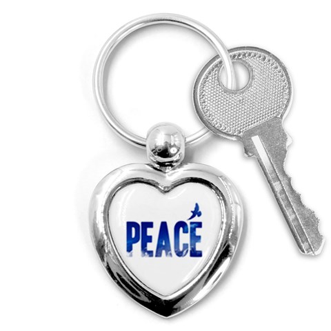 Peace Bird Key Chain (Heart) from ArtsNow.com Front