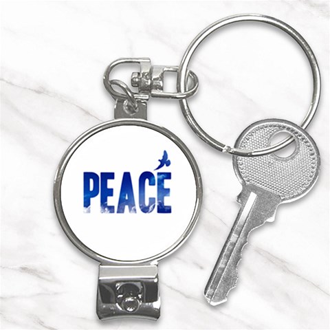 Peace Bird Nail Clippers Key Chain from ArtsNow.com Front