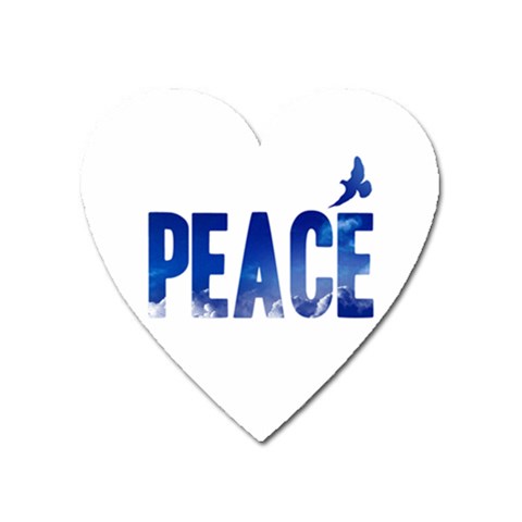 Peace Bird Magnet (Heart) from ArtsNow.com Front